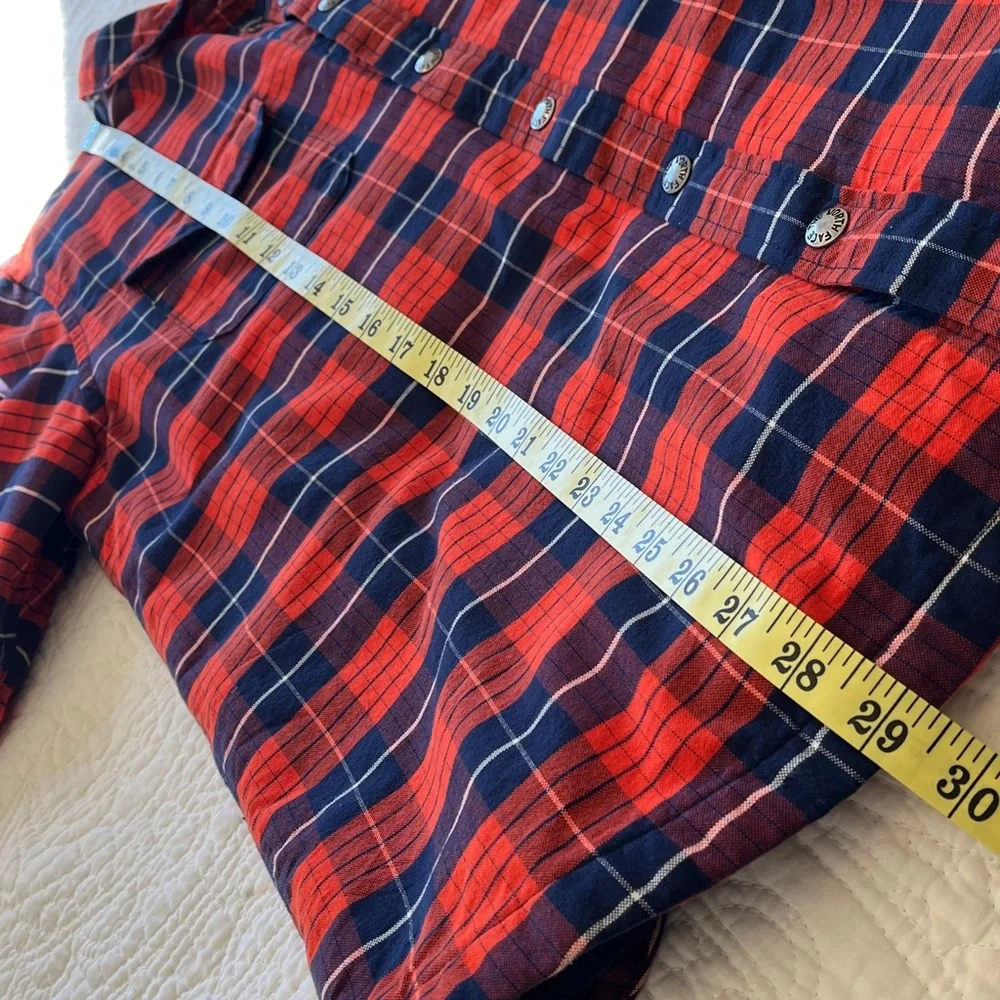The North Face Plaid‎ Shacket Men’s Large Insulated Jacket Blue Orange Hiking